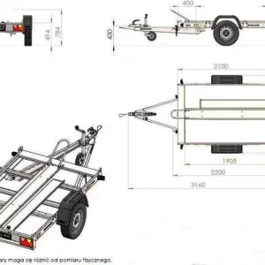 Remorque Moto à Rail Compacte et Fiable